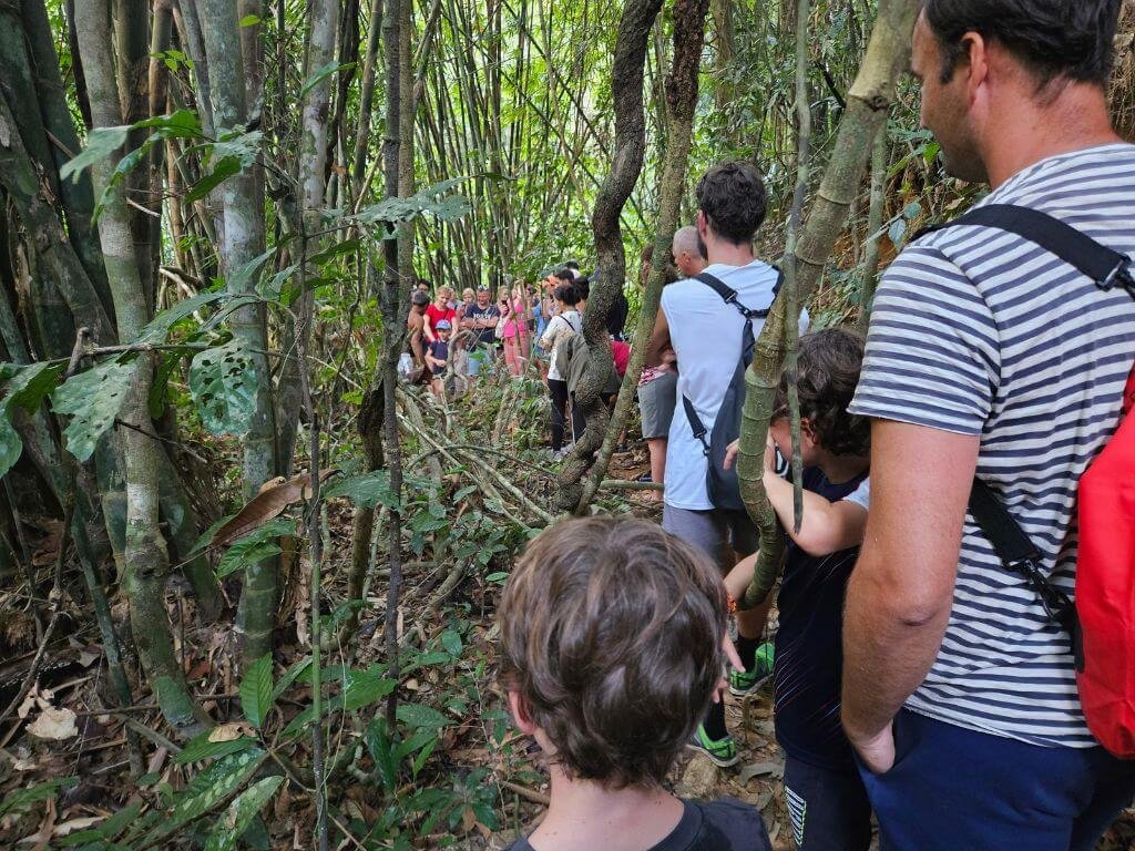 Cheow Lan Lake met kinderen jungle trekking erg druk