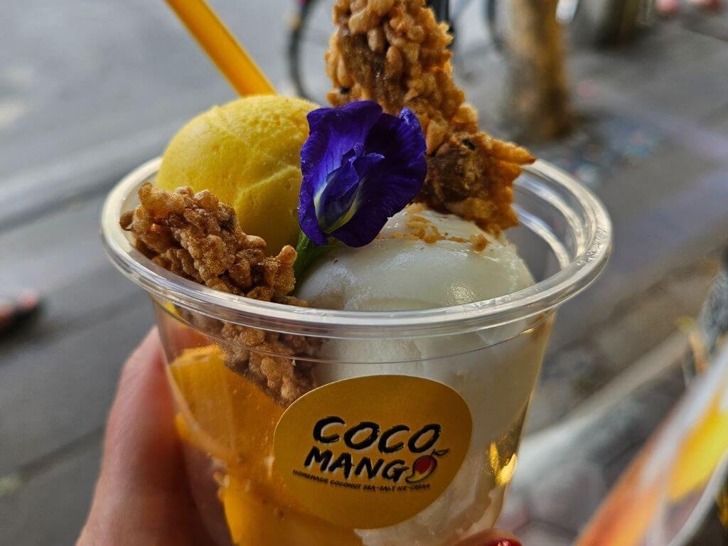 Mango kokos ijs Chiang Mai