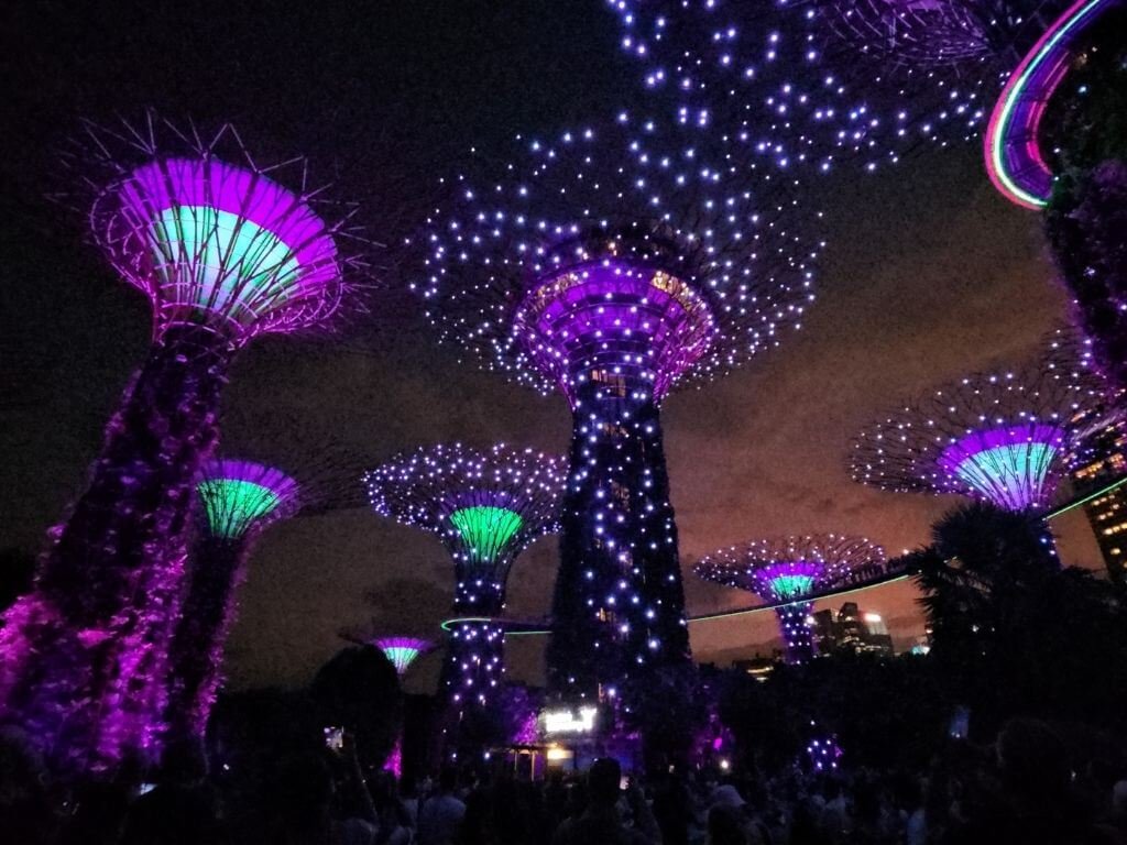 Gardens by the Bay in Singapore met kinderen – Supertree Grove met licht- en muziekshow